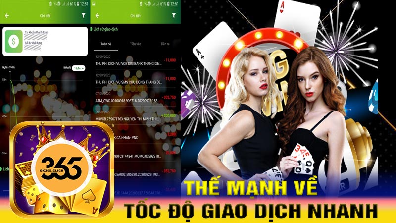 Thế mạnh về tốc độ giao dịch nhanh chóng